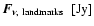 ${\vec F}_{{\vec \nu},~\rm landmarks}~~ \rm [Jy]$