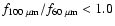 $f_{\rm 100~\mu
m}/f_{\rm 60~\mu m}< 1.0$