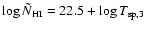 $\log \tilde{N}_{\rm HI}=22.5+\log T_{\rm sp,3}$