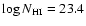 $\log N_{\rm HI}=23.4$