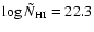 $\log \tilde{N}_{\rm HI}=22.3$