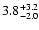 $\rm 3.8^{+3.2}_{-2.0}$