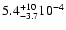 $\rm 5.4^{+10}_{-3.7} 10^{-4}$