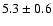 $5.3\pm 0.6$