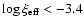$\log \xi_{\rm eff} < -3.4$