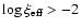 $\log \xi_{\rm eff}>-2$