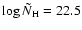 $\log \tilde{N}_{\rm H}=22.5$