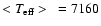 $<T_{\rm eff}>~=7160$