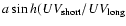 $a\sin h({UV_{\rm short}}/{UV_{\rm long}}$