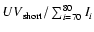 ${UV}_{\rm short}/\sum_{i=70}^{80}I_i$