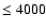 $\leq 4000$