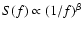 $S(f)\propto(1/f)^\beta$
