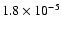 $1.8\times 10^{-5}$