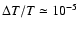 $\Delta T/T\simeq 10^{-5}$