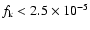 $f_{\rm k}<2.5\times 10^{-5}$