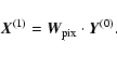 \begin{displaymath}\vec{X}^{(1)}=\vec{W}_{\rm pix}\cdot\vec{Y}^{(0)}.
\end{displaymath}