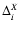 $\Delta^X_i$