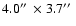 $4.0\hbox{$^{\prime\prime}$ }\times 3.7\hbox{$^{\prime\prime}$ }$