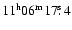 $11^{\rm h} 06^{\rm m} 17\hbox{$.\!\!^{\rm s}$ }4$