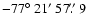 $-77\hbox{$^\circ$ }21\hbox{$^\prime$ }57\hbox{$.\!\!^{\prime\prime}$ }9$