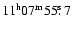 $11^{\rm h} 07^{\rm m} 55\hbox{$.\!\!^{\rm s}$ }7$