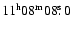 $11^{\rm h} 08^{\rm m} 08\hbox{$.\!\!^{\rm s}$ }0$
