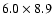 $6.0 \times 8.9$