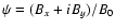 $\psi = (B_x + i B_y)/B_0$