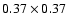 $0.37\times0.37$