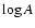 $\log A$
