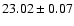 $23.02\pm0.07$