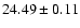 $24.49\pm0.11$