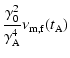 $\displaystyle \frac{\gamma_0^2}{\gamma_{\rm A}^4} \nu_{\rm m, f}(t_{\rm A})$