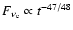 $F_{\nu_{\rm e}}\propto t^{-47/48}$