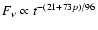 $F_{\nu}\propto t^{-(21+73p)/96}$