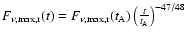 $F_{\rm
\nu,max,r}(t)=F_{\rm\nu,max,r}(t_{\rm A})\left(\frac{t}{t_{\rm
A}}\right)^{-47/48}$