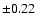 $\pm 0.22$