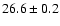 $26.6\pm0.2$
