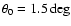 $\theta_0 = 1.5\deg$