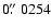 $0\hbox{$.\!\!^{\prime\prime}$ }0254$