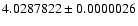 $4.0287822 \pm 0.0000026$