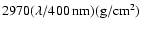 $2970(\lambda /400~{\rm nm})({\rm g/cm}^{2})$