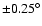 $\pm 0.25 ^\circ$