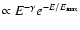 $\propto E^{-\gamma}e^{-E/E_{{\rm max}}}$