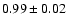 $0.99\pm0.02$