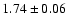 $1.74\pm0.06$