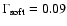 $\Gamma _{\rm soft} =0.09$