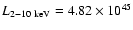 $L_{\rm 2-10~keV}=4.82\times 10^{45}$
