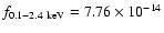$f_{\rm0.1-2.4~keV}=7.76\times 10^{-14}$