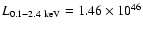 $L_{\rm0.1-2.4~keV}=1.46\times 10^{46}$